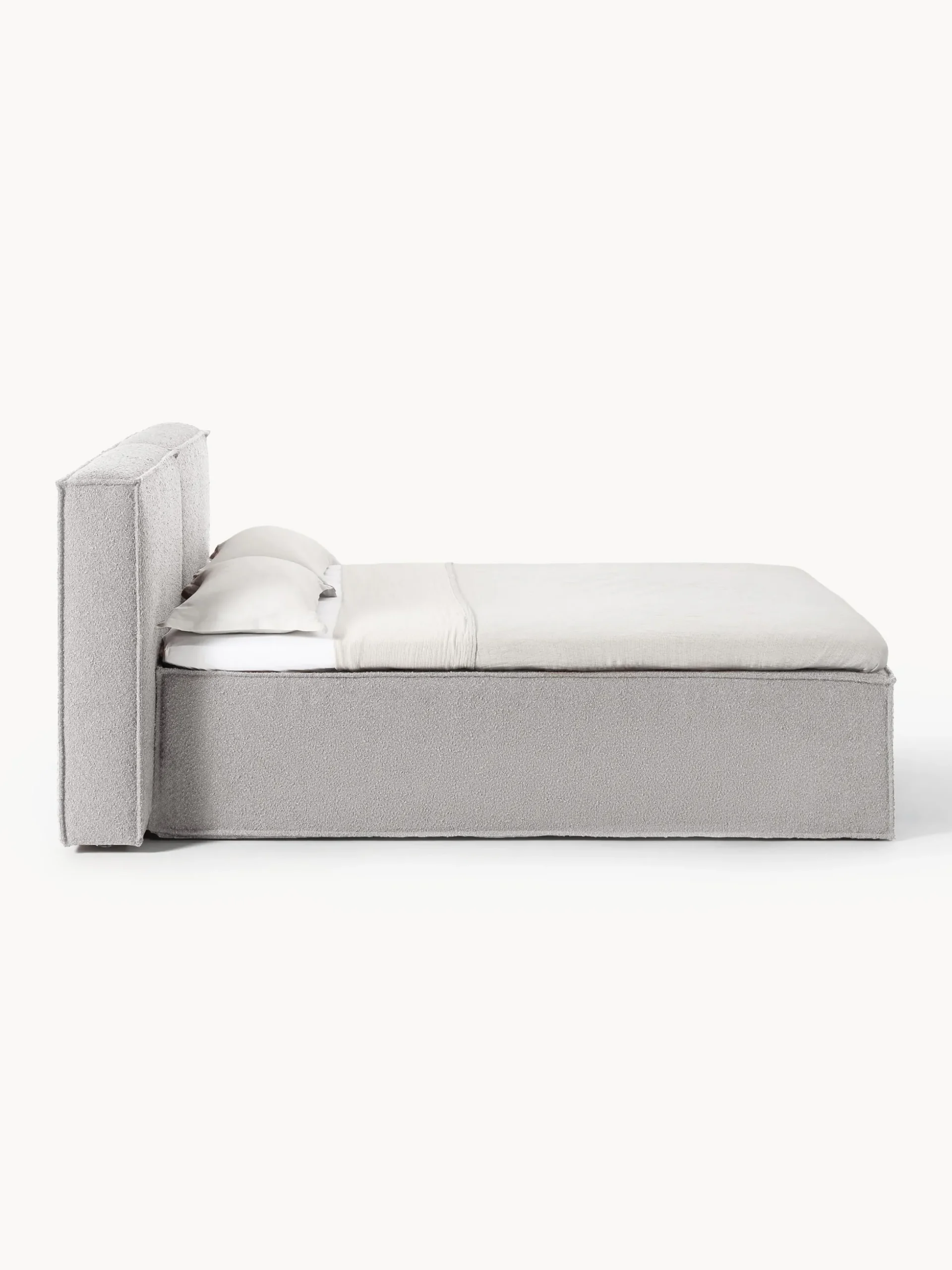 Letto boxspring in bouclé Lennon