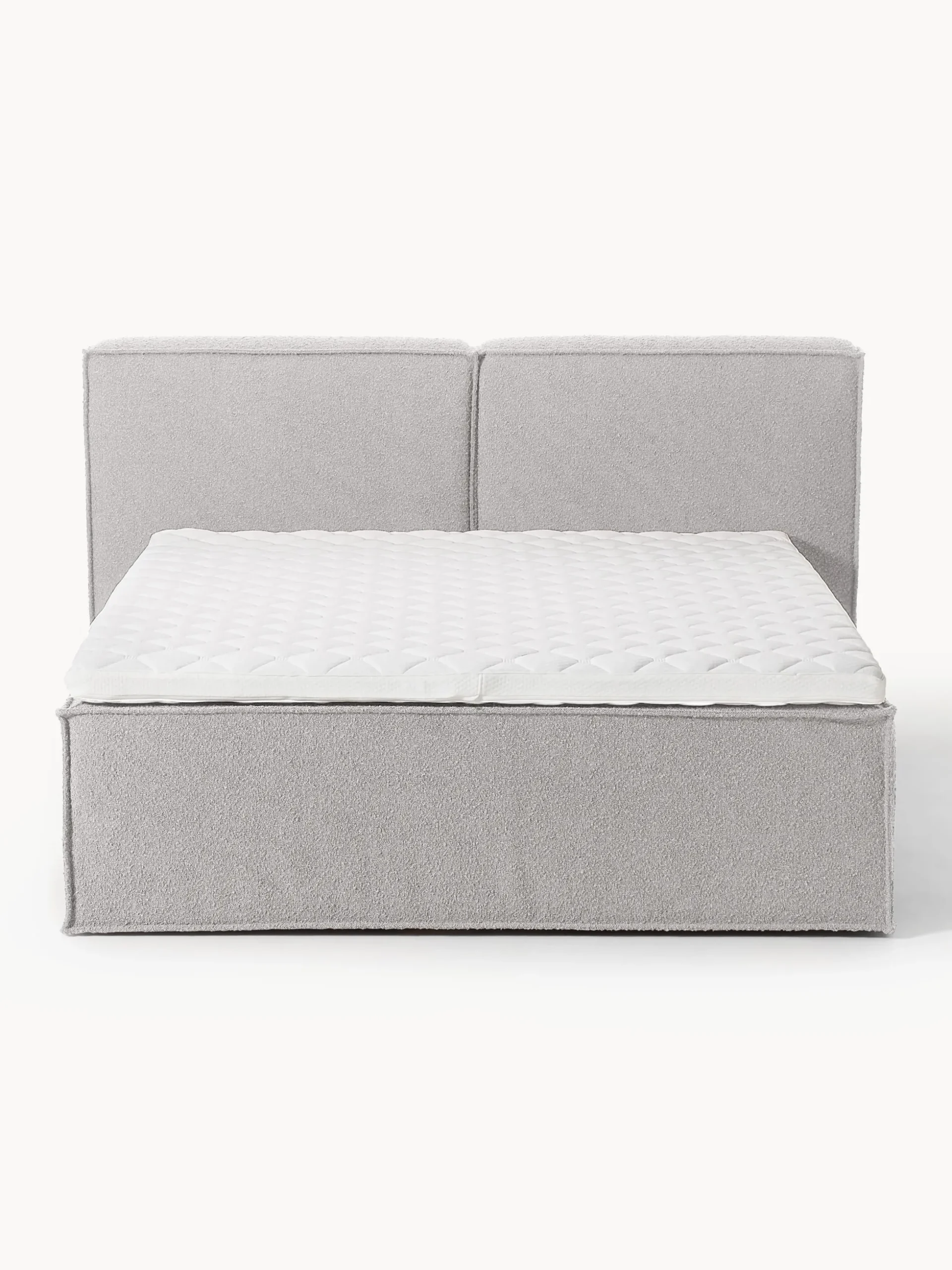 Letto boxspring in bouclé Lennon