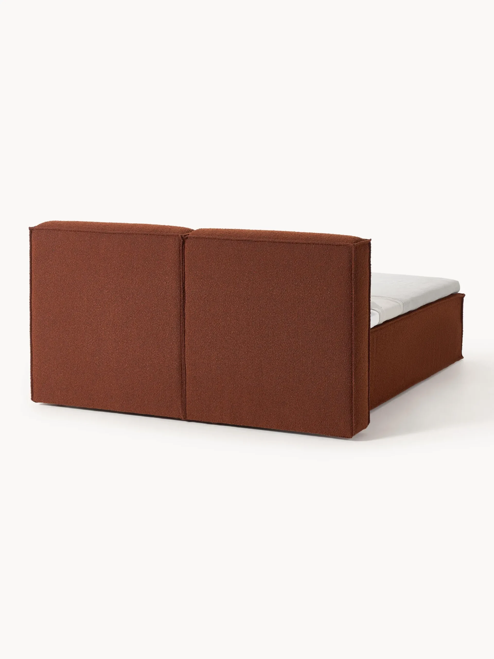 Letto boxspring in bouclé Lennon