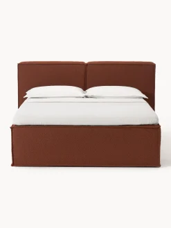 Letto boxspring in bouclé Lennon