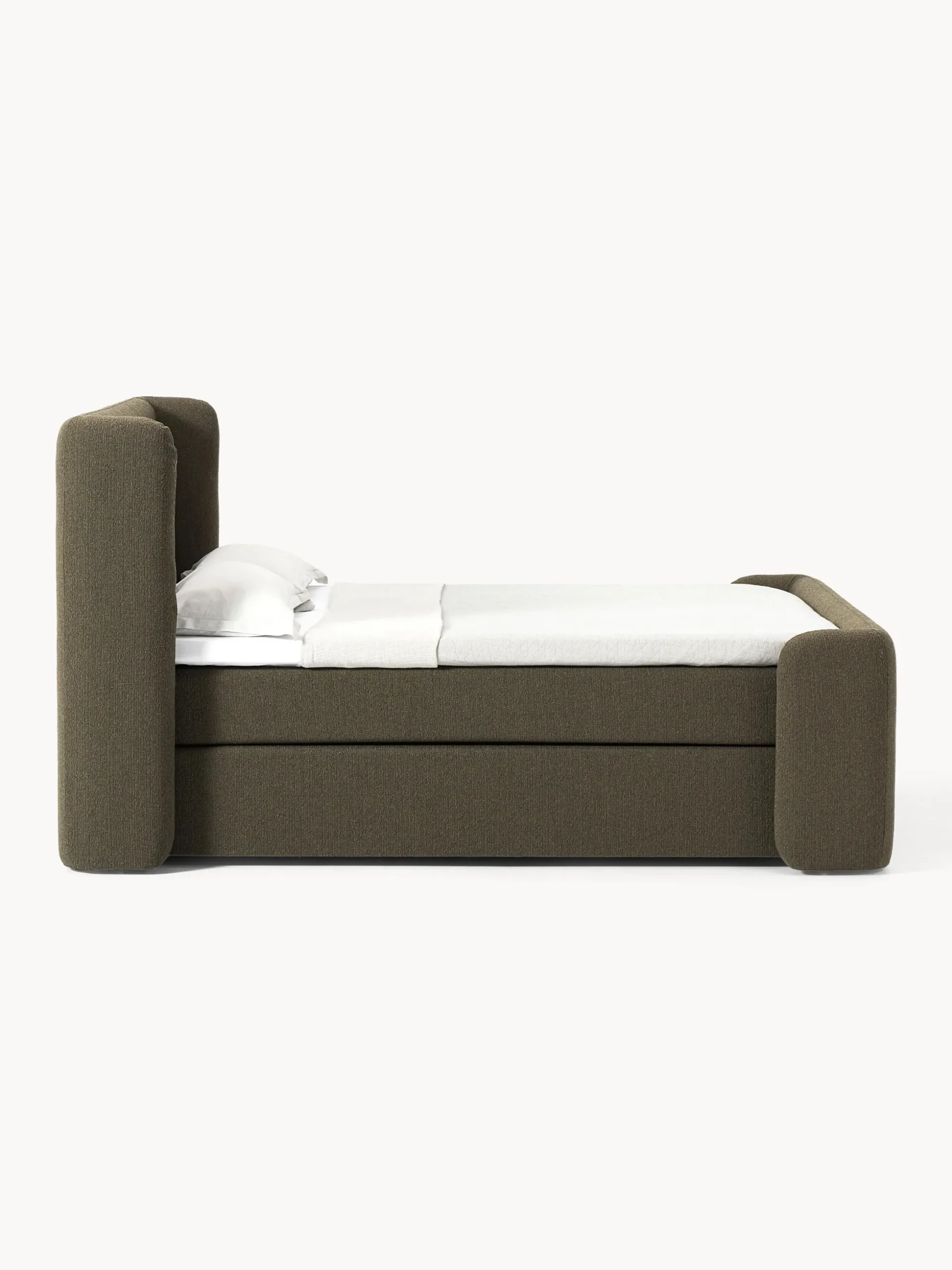 Letto boxspring in bouclé Perla