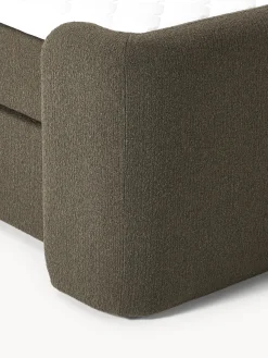 Letto boxspring in bouclé Perla