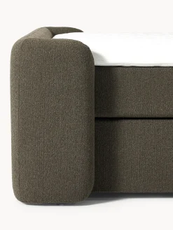 Letto boxspring in bouclé Perla