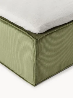 Letto boxspring in velluto a coste Lennon