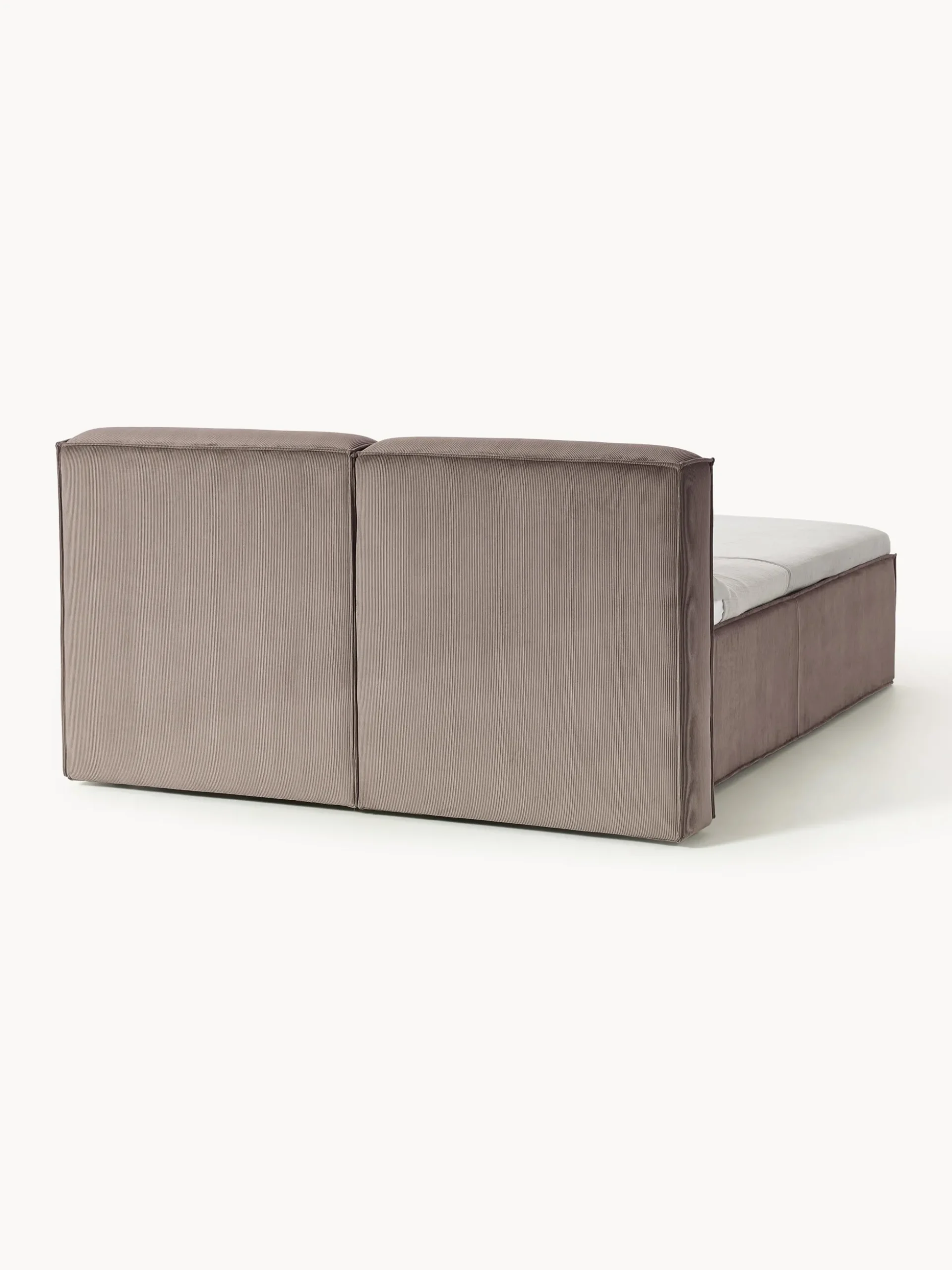 Letto boxspring in velluto a coste Lennon