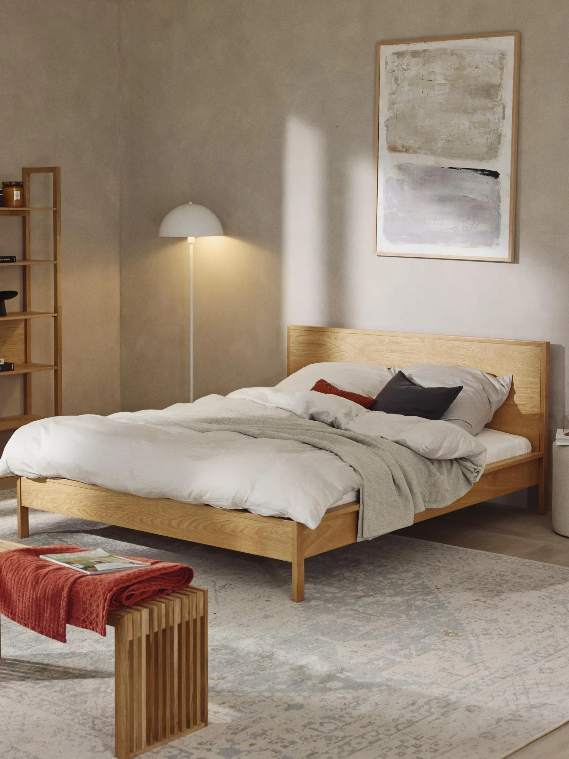 Letto con testiera in legno Tammy