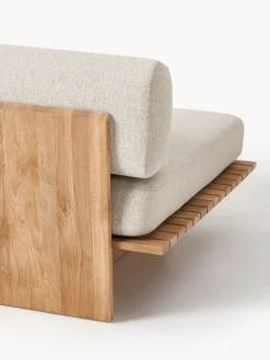 Letto da giardino in legno di teak doppio Eiko