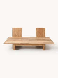 Letto da giardino in legno di teak doppio Eiko