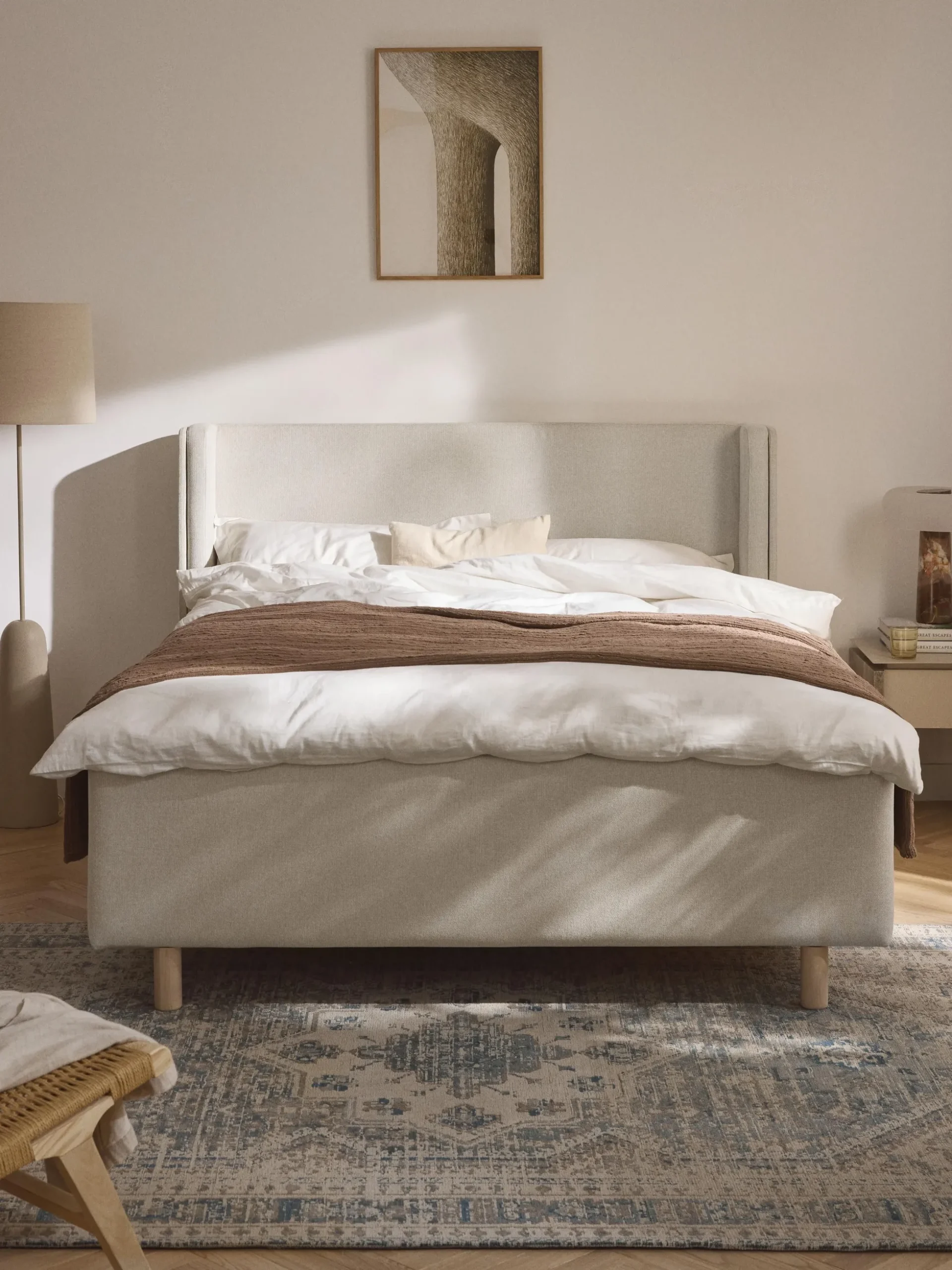 Letto imbottito con cassetti Arche
