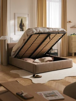Letto imbottito con contenitore Cloud