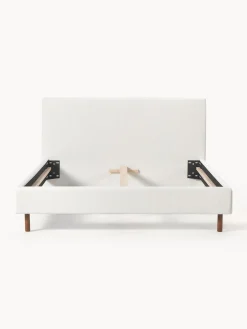 Letto imbottito con piedini in legno Giulia