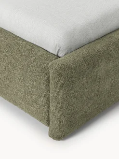 Letto imbottito in bouclé Gary