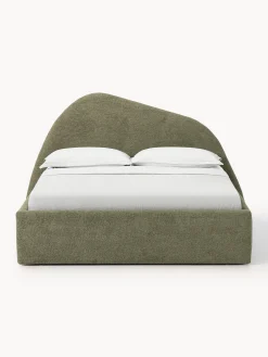 Letto imbottito in bouclé Gary