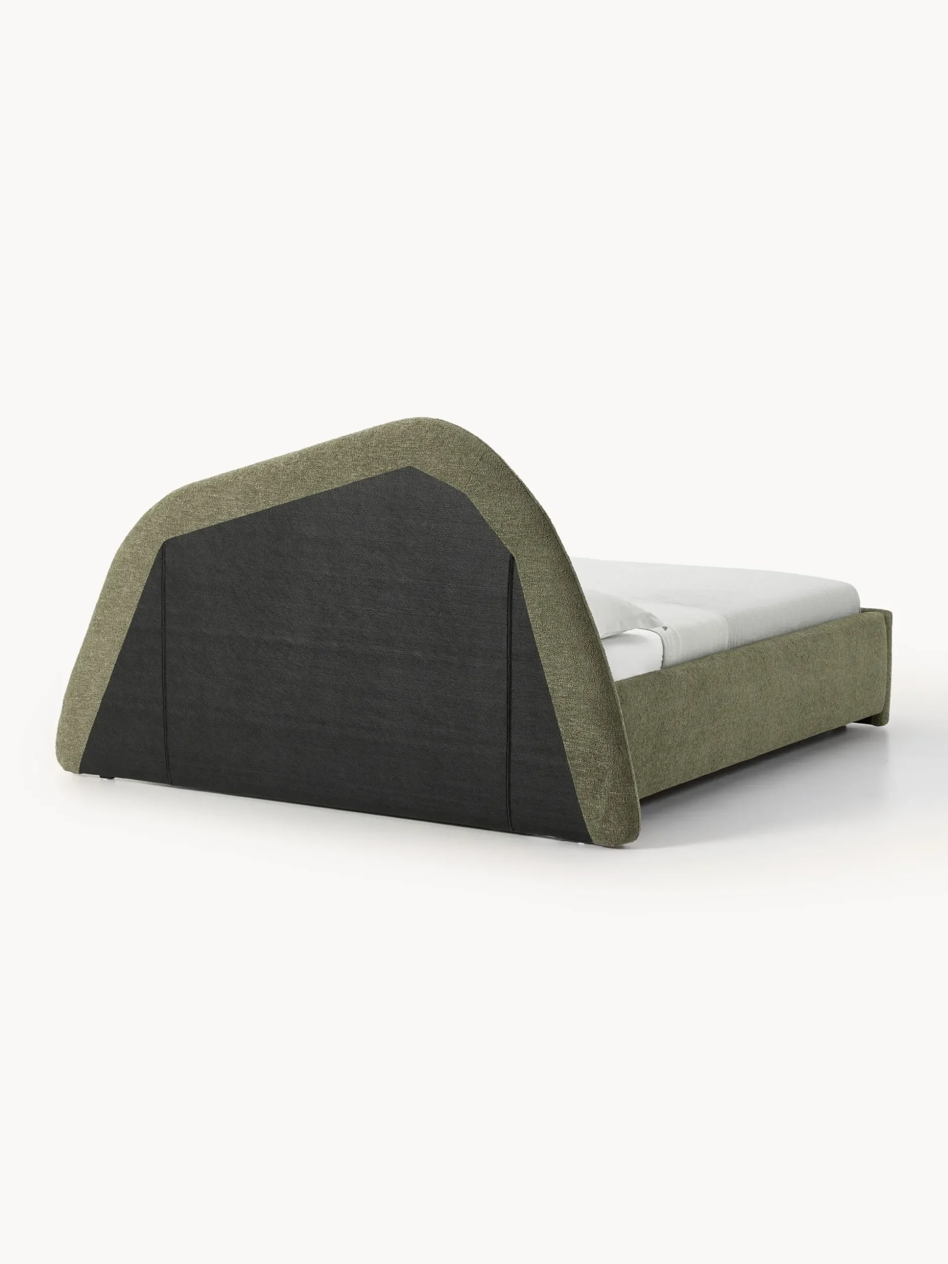 Letto imbottito in bouclé Gary