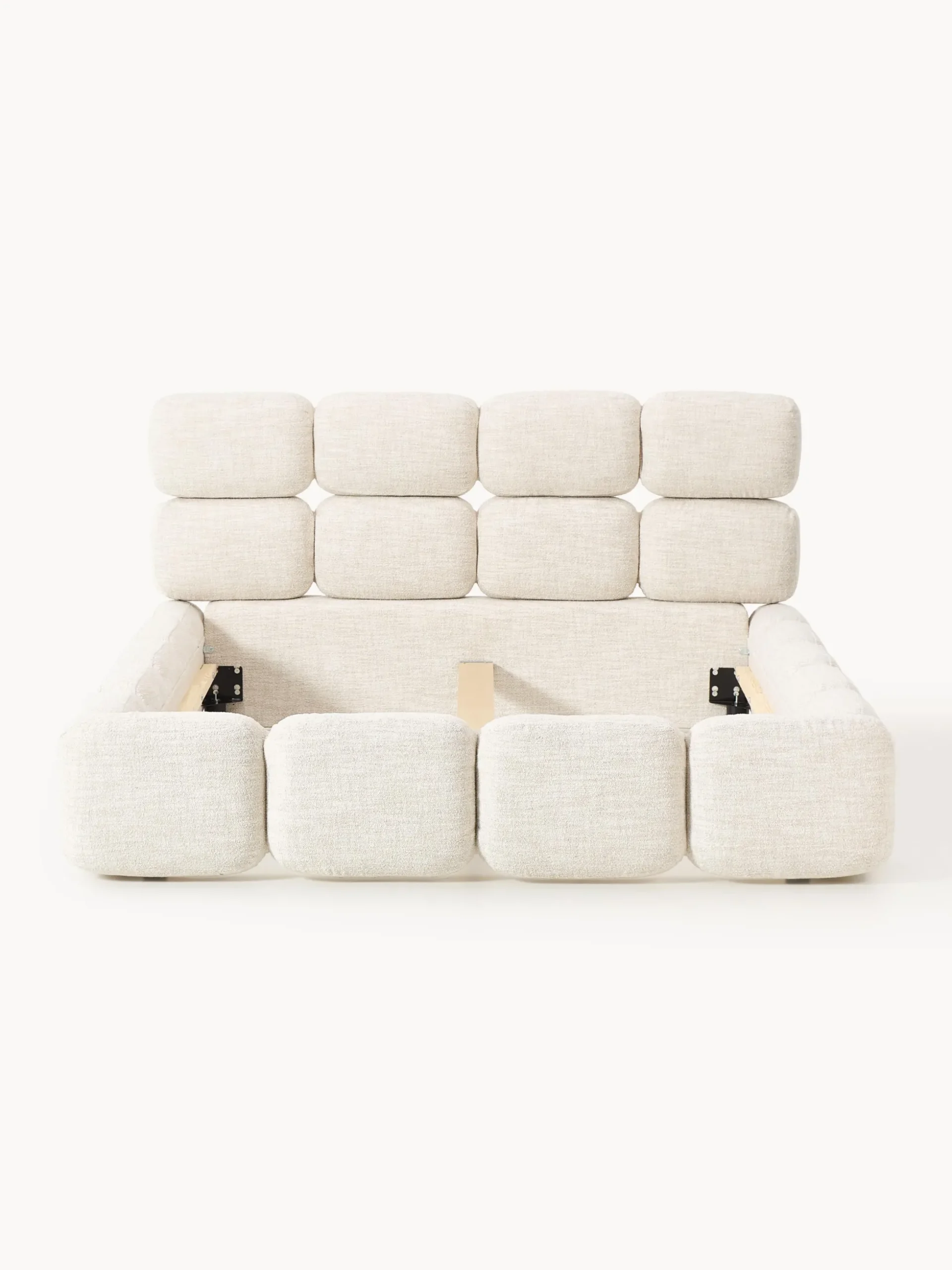 Letto imbottito in bouclé Tayla