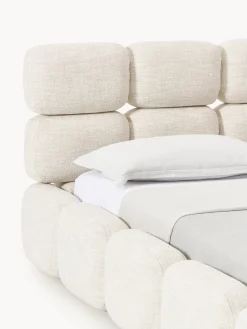 Letto imbottito in bouclé Tayla