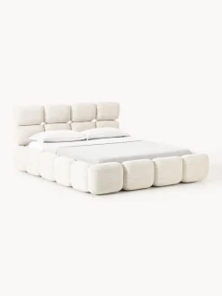 Letto imbottito in bouclé Tayla