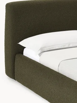 Letto imbottito in bouclé con contenitore Cloud