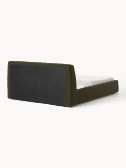 Letto imbottito in bouclé con contenitore Cloud