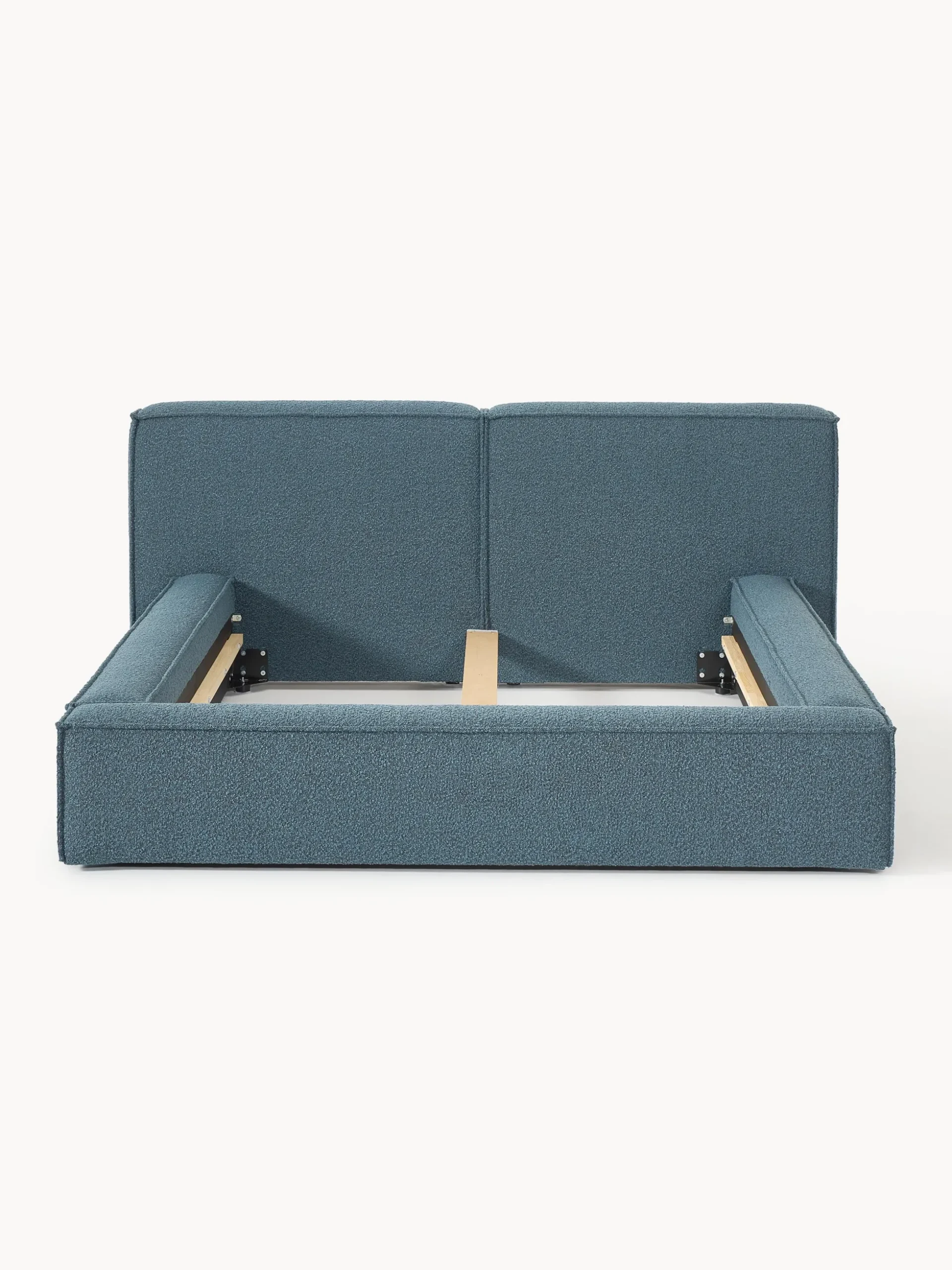 Letto imbottito in bouclé Lennon
