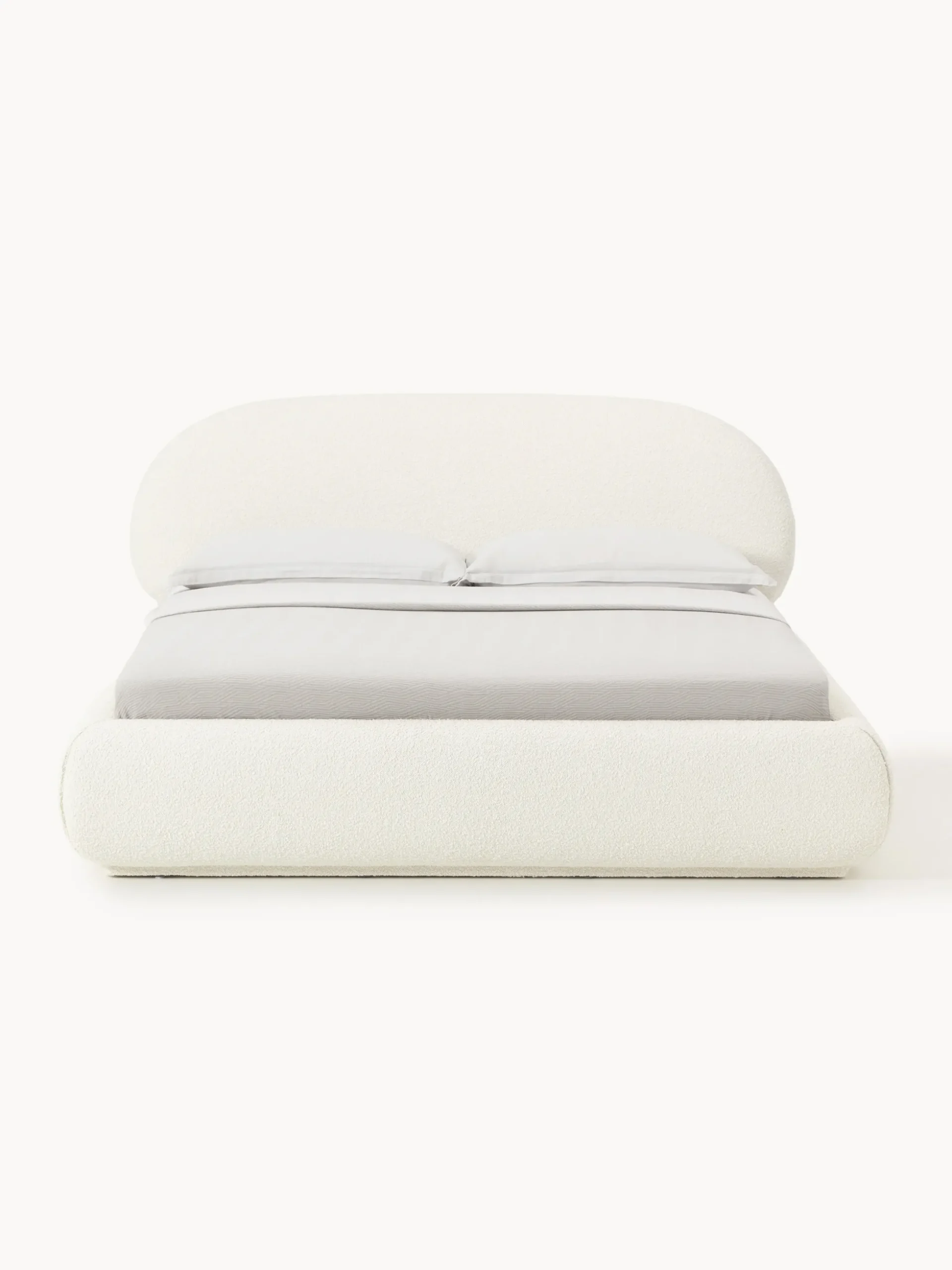 Letto imbottito in bouclé Alba