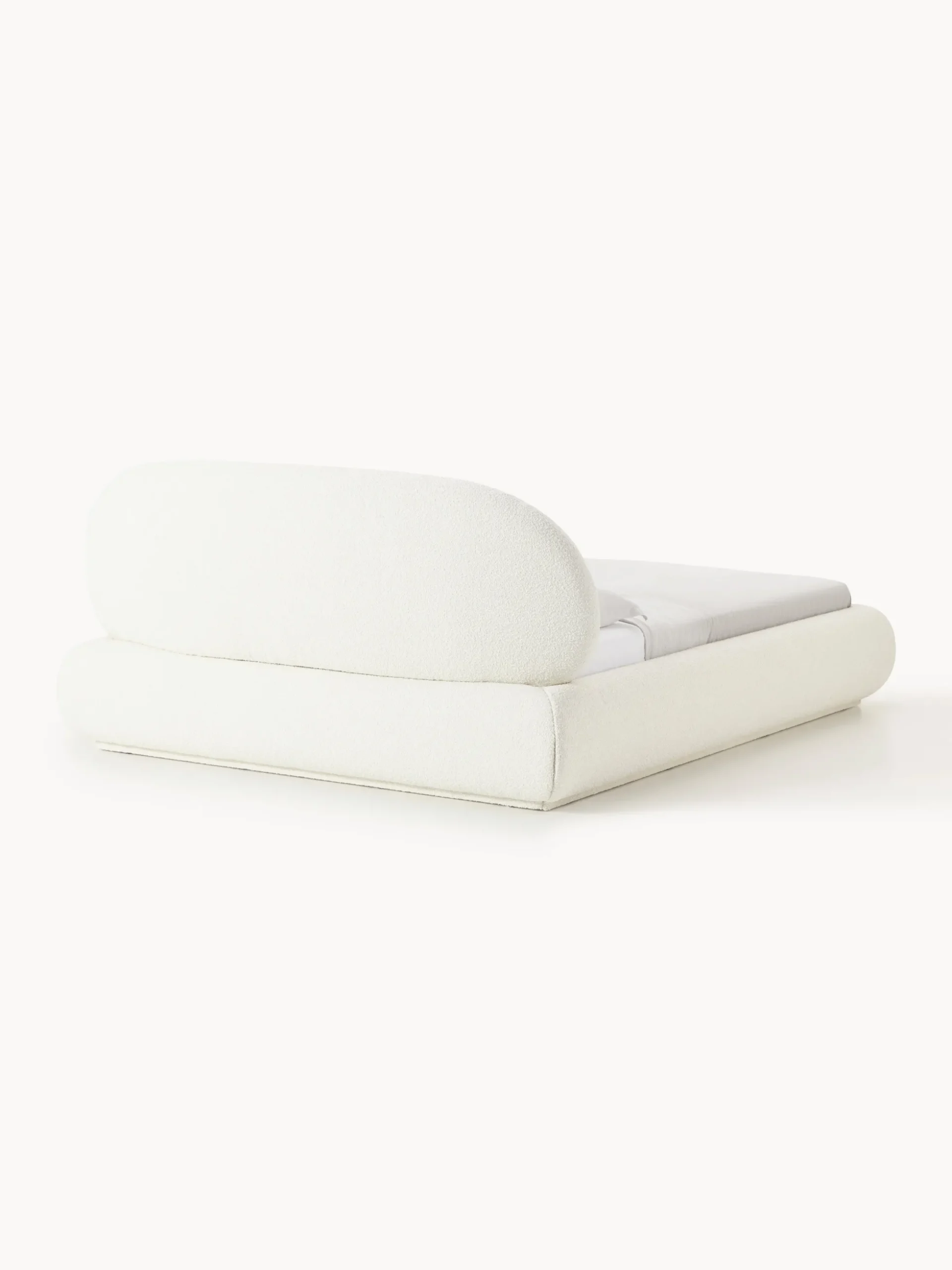 Letto imbottito in bouclé Alba