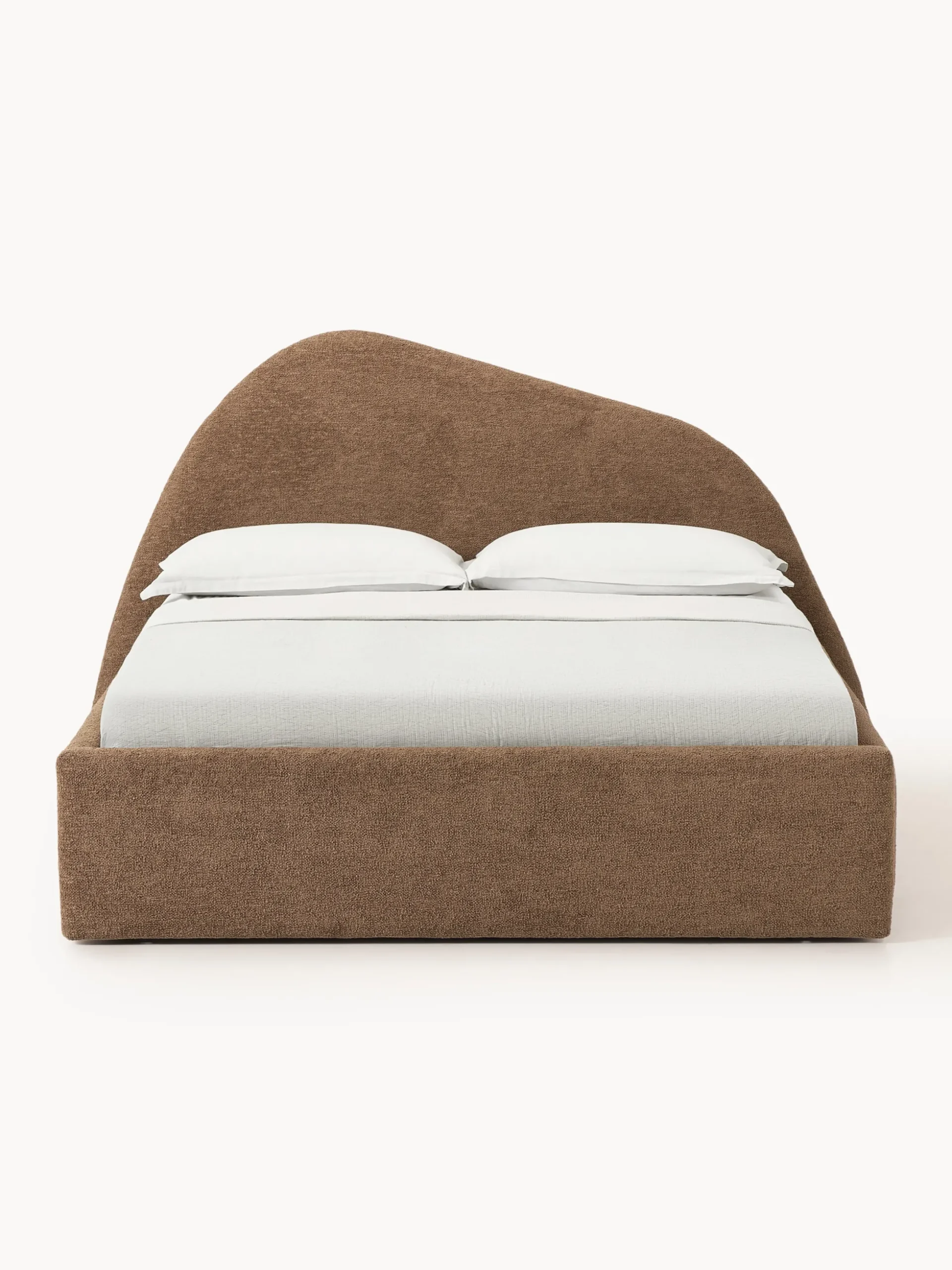 Letto imbottito in bouclé Gary