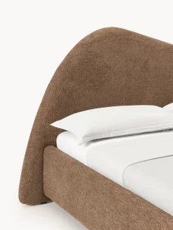 Letto imbottito in bouclé Gary