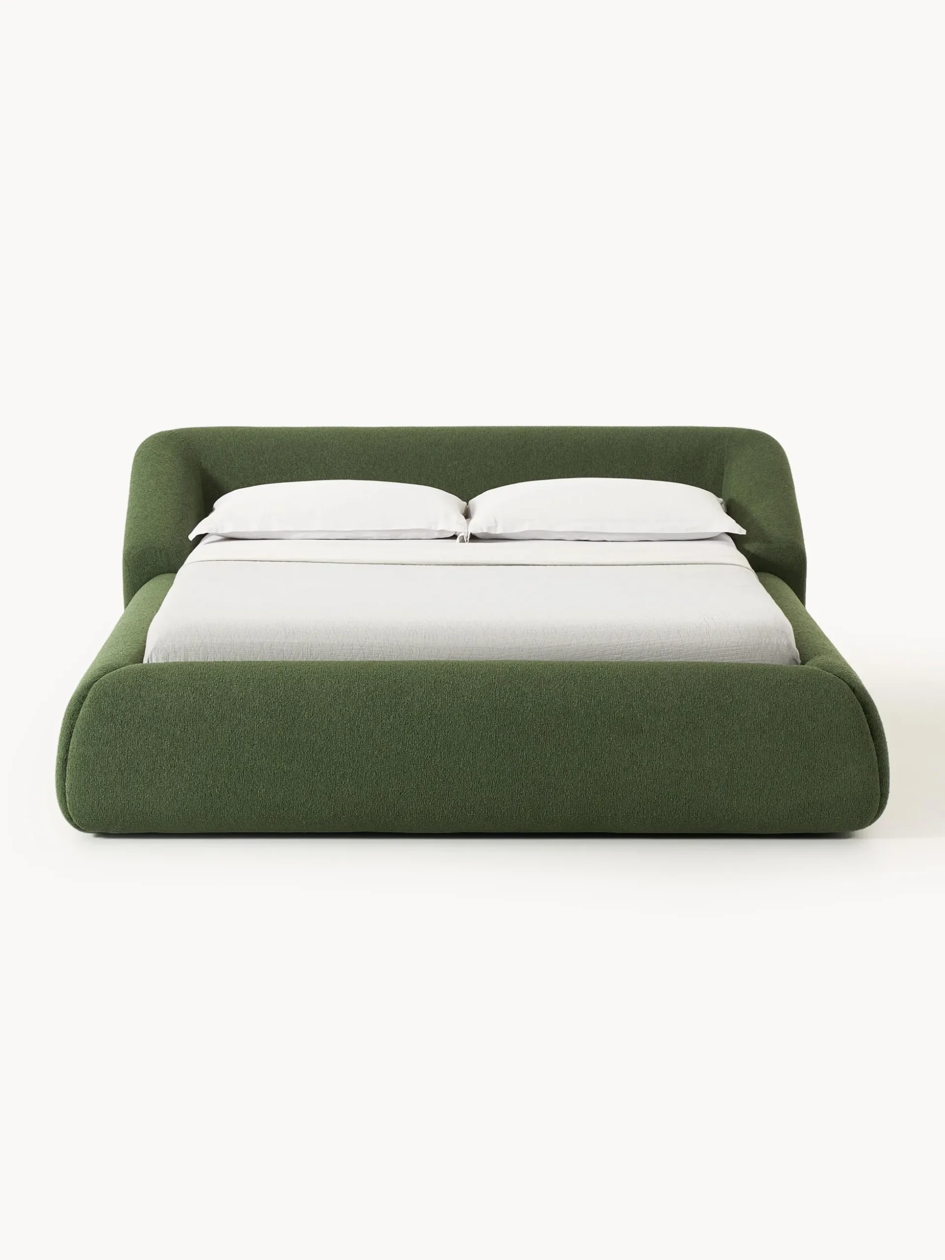 Letto imbottito in bouclé Sofia