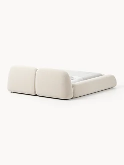 Letto imbottito in bouclé Wolke
