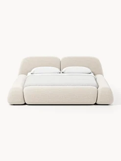 Letto imbottito in bouclé Wolke