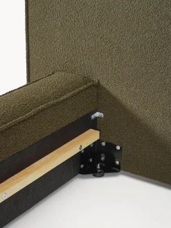 Letto imbottito in bouclé Lennon