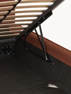 Letto imbottito in bouclé con contenitore Dream