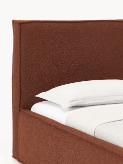 Letto imbottito in bouclé con contenitore Dream