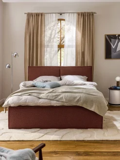 Letto imbottito in bouclé con contenitore Dream