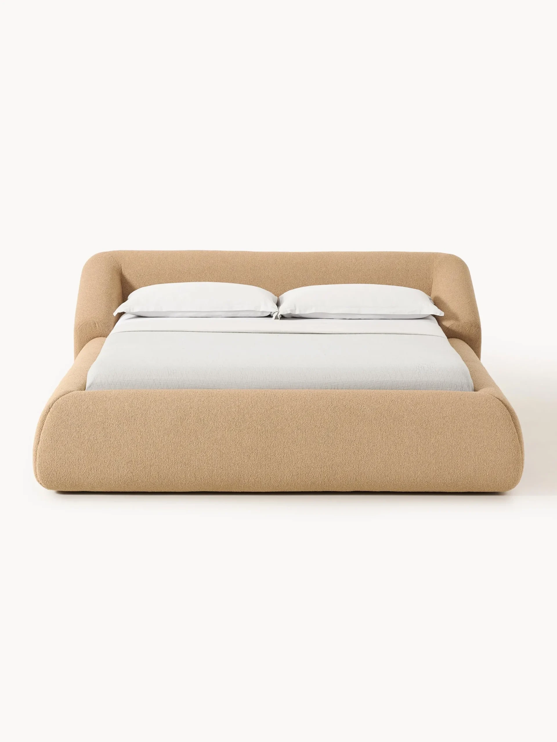 Letto imbottito in bouclé Sofia