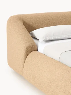 Letto imbottito in bouclé Sofia