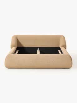 Letto imbottito in bouclé Sofia