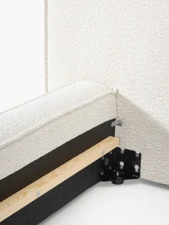 Letto imbottito in bouclé Lennon