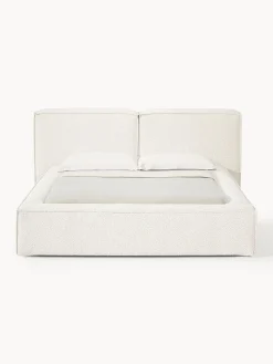 Letto imbottito in bouclé Lennon
