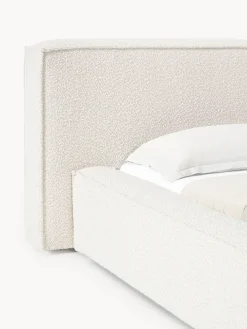 Letto imbottito in bouclé Lennon