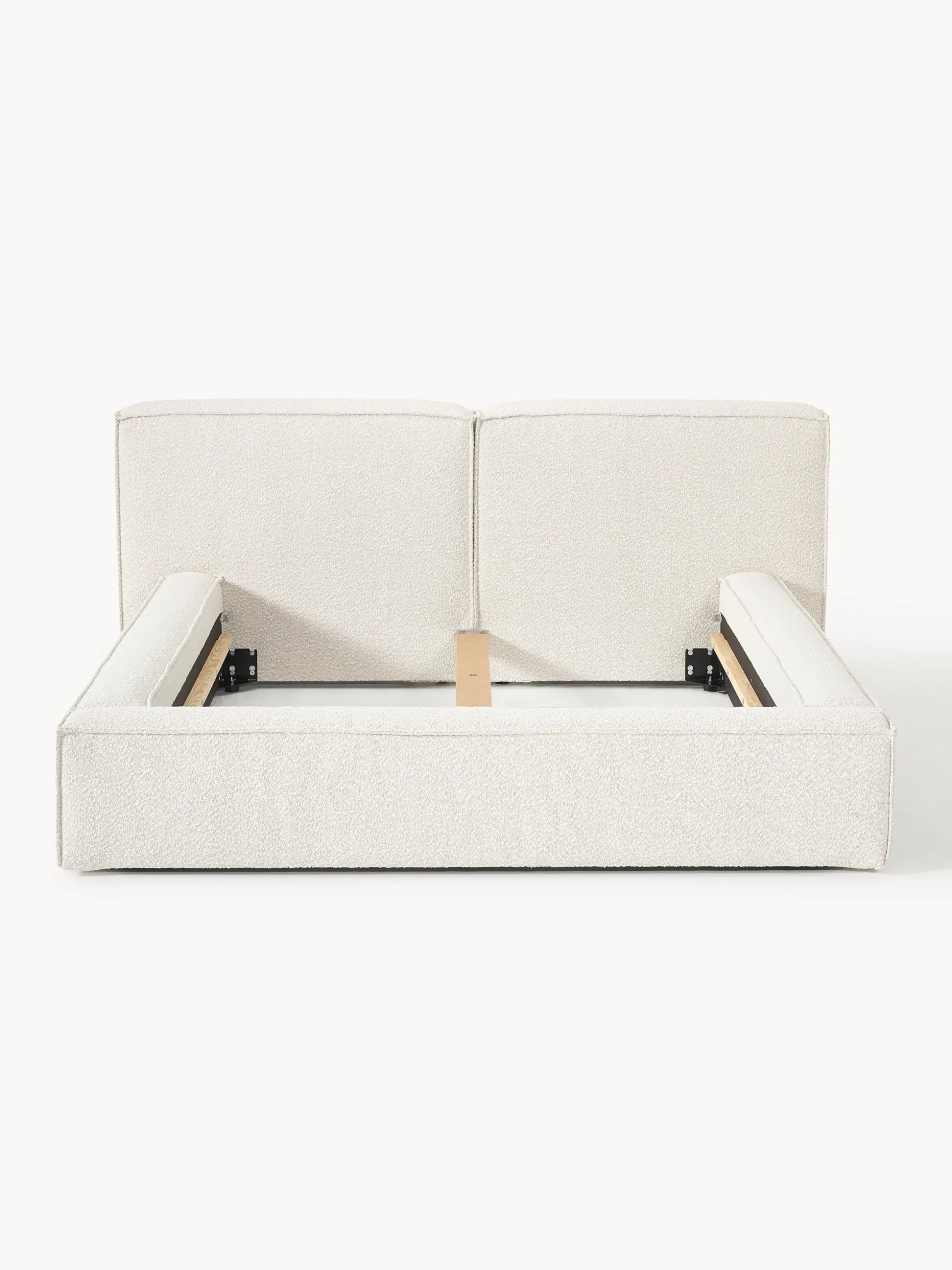 Letto imbottito in bouclé Lennon