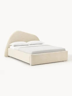 Letto imbottito in bouclé Gary