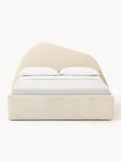 Letto imbottito in bouclé Gary