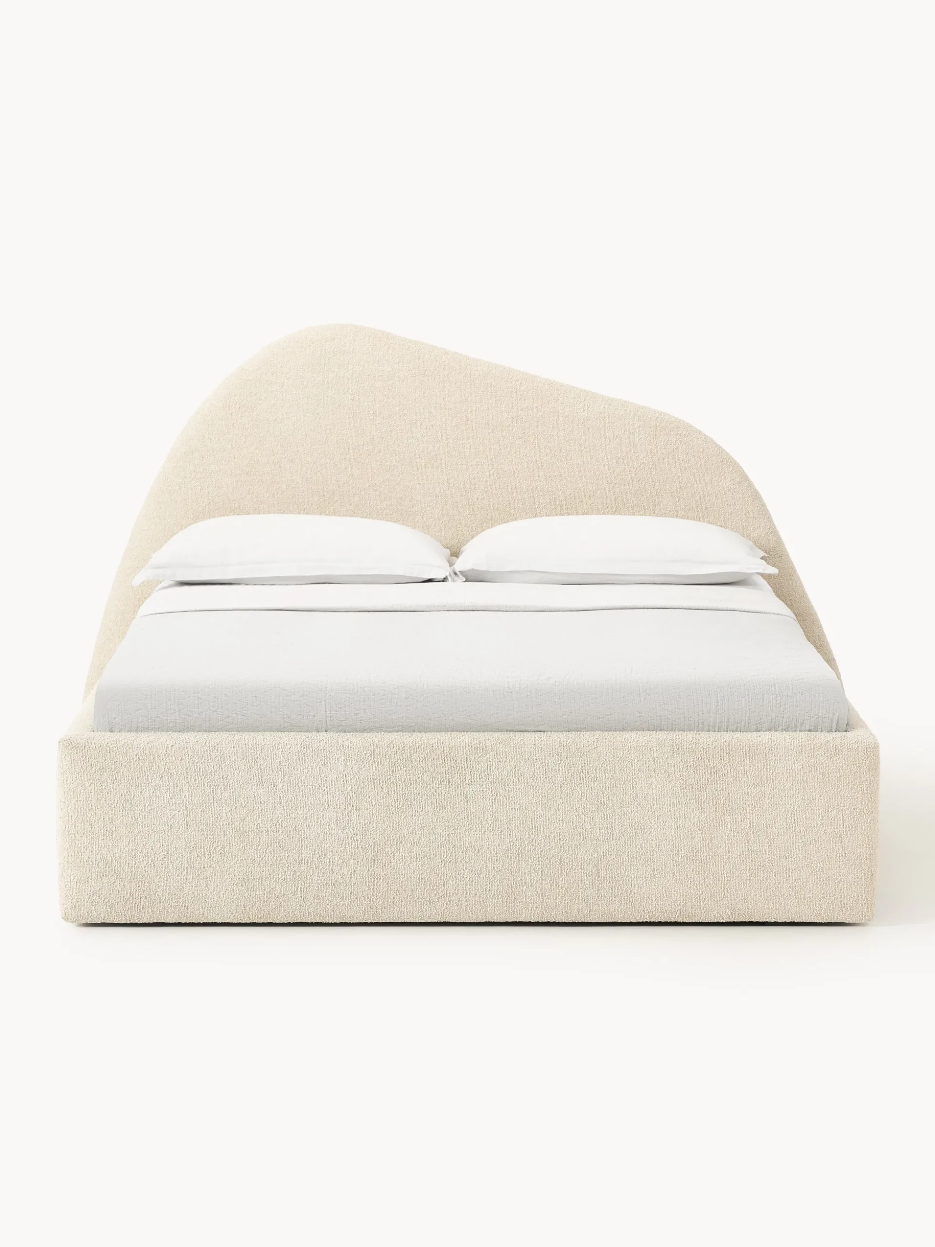 Letto imbottito in bouclé Gary