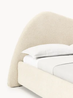 Letto imbottito in bouclé Gary