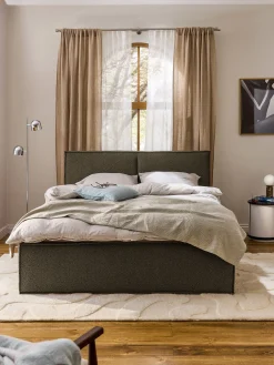 Letto imbottito in bouclé con contenitore Dream