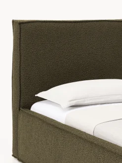 Letto imbottito in bouclé con contenitore Dream