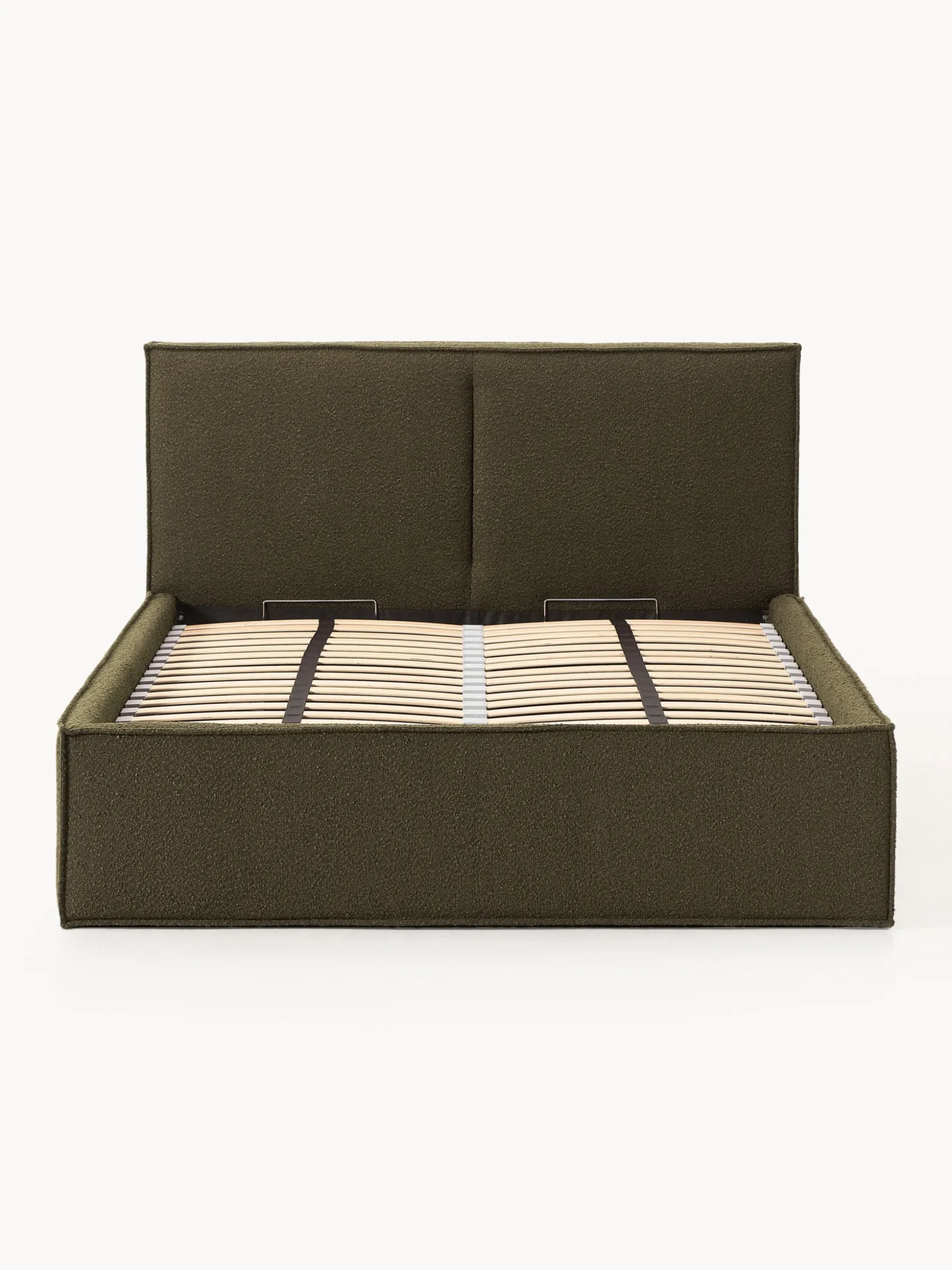 Letto imbottito in bouclé con contenitore Dream