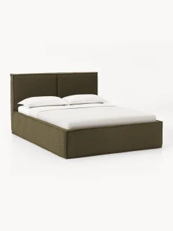 Letto imbottito in bouclé con contenitore Dream